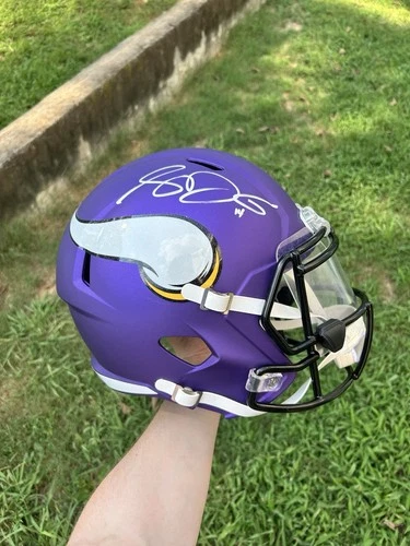 SAM DARNOLD SIGNED PURPLE MINNESOTA VIKINGS DISPLAY HELMET W/COA FANATICS