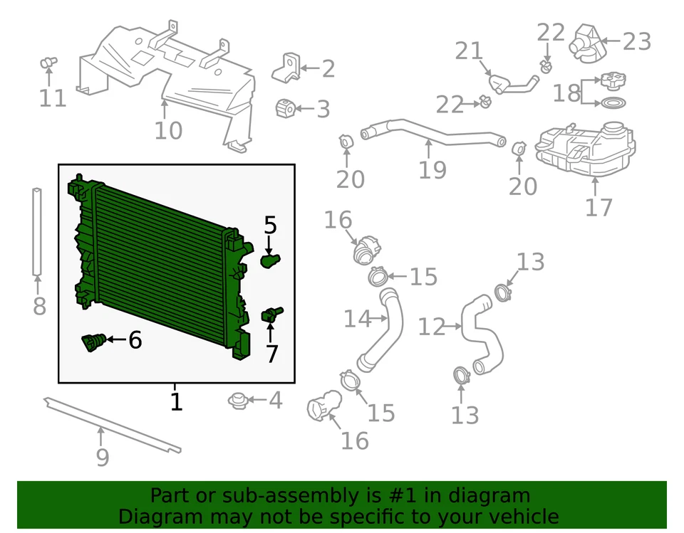 Radiador GM 95298552 genuino Foto 4 de 4