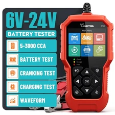 Car Battery Tester 6V 12V 24V BT500, 5-3000 CCA Battery Load Tester, Starter ...