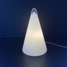 Lampe Tepee SCE Verre Blanc 38cm Vintage Forme Pyramide Lumière Douce Ambiance