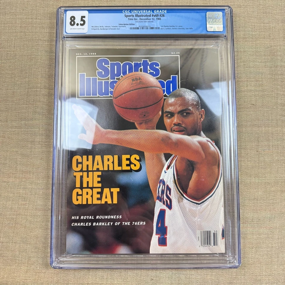 Sports Illustrated Charles Barkley “Charles the Great” (12/12/1988) — CGC 8.5 - Image 1 of 4