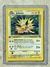 1999 jolteon pokemon card value Jolteon 04/64 Jungle Holo for sale online