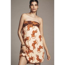 nwt FARM RIO x ANTHROPOLOGIE sz L Bubble Tiger Swing dress