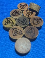 10/pc Brown Laminated Leather Billiard Cue Tips MH hardness