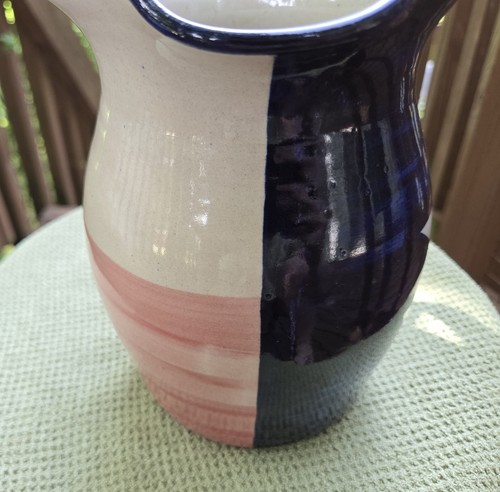 Vintage Marshall Pottery Pottery Stoneware Ceramic Pitcher Texas Flag 7.5" - Picture 8 of 15