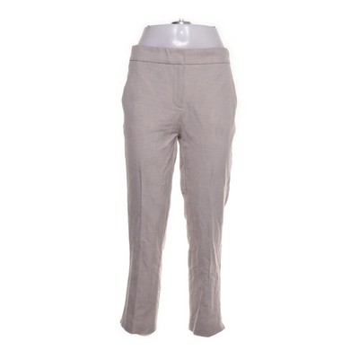 Zara, Stoffhose, Größe: M, Beige, Elasthan/Polyester/Viskose, Einfarbig #dJL