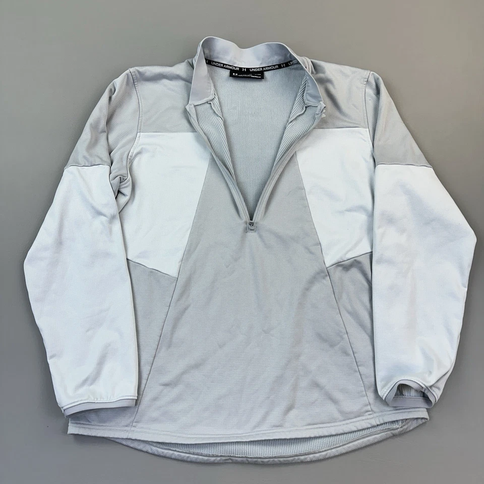 Conjunto de 2 piezas Under Armour para hombre XL gris suelto equipo frío polar 1/2 cremallera pantalones Foto 3 de 4