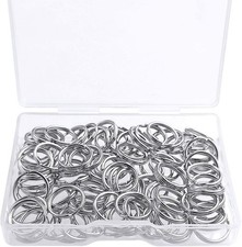 0.47inch Small Key Rings Bulk - 100Pcs Split Rings for Keychains, Diy 12mm