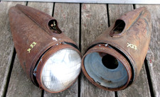 1946 Chevrolet Gmc Pickup Truck Headlights Original Patina Pair 1946 Chevrolet Gmc Pickup Truck Headlights Original Patina Pair