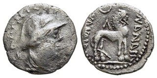 FITZ BAKTRIA YUEZHI HEMIDRACHM CHINA SILK ROAD GREEK 14mm 1 26g SILVER ±BAM1350