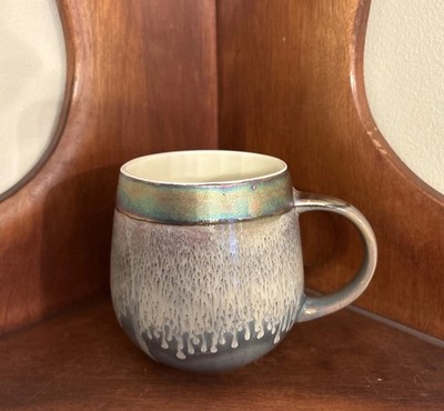 La Rochelle Studio Pottery Mug Drip Glaze Iridescent Stoneware 16 Oz