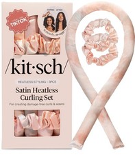 Heatless Curling Set Overnight Curls No Heat Rod 2 Scrunchies