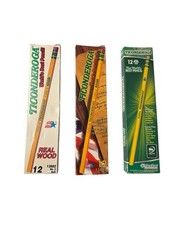 Lot Of 3 Boxes Of Ticonderoga 2 Pencils - Two Boxes Made In USA