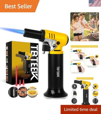 Ergonomic Butane Torch with Continuous Flame - Ideal for Brulee & DIY Projects