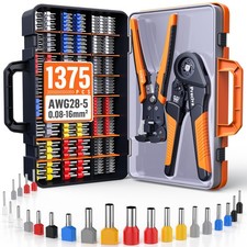 Preciva Ferrule Crimping Tool Kit - AWG 28-5 0.08-16mm Self-Adjustable Ratche
