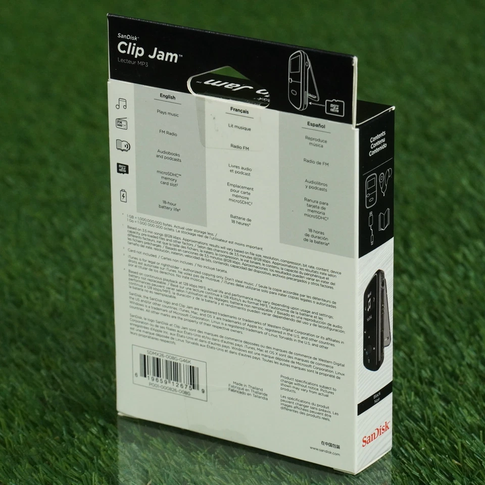 REPRODUCTOR DE MP3 SANDISK CLIP JAM 8 GB NEGRO REPRODUCTOR MULTIMEDIA DIGITAL Y FM, CAJA SELLADA NUEVA Foto 2 de 4