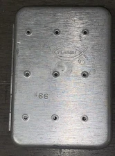 D7 PERRINE #66 ALUMINUM FLY BOX WITH HAND TIED FLIES FISHING