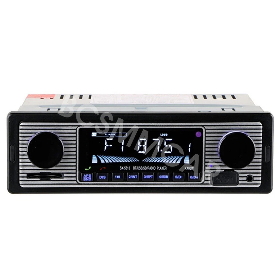 4-Channel Car Radio Stereo Bluetooth MP3 Player FM USB AUX Head Unit W/Remote - Image 4 of 4