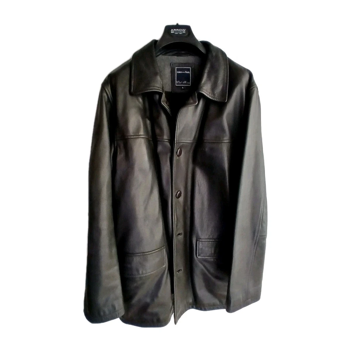 Veste En Agneau 100% Eden Park Marron - Taille L (petit XL), Occasion Très Bon état Homme