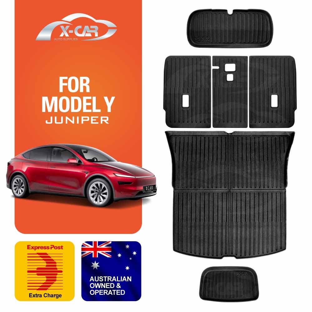 Boot Liners Set for Tesla Model Y Juniper 2025+ Front Toolbox Cargo Kick Mats