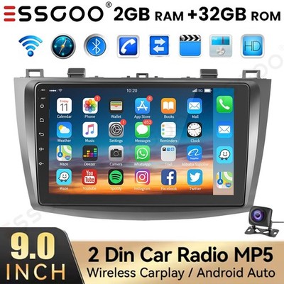 9'' Android 15 For Mazda 3 2010 2011 2012 2013 Car GPS Radio Stereo 2+32GB BT+CAM
