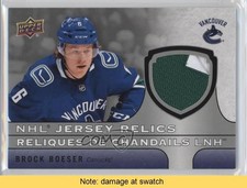 2018-19 Tim Hortons Collector's Series NHL Jersey Relics Brock Boeser READ 0au6