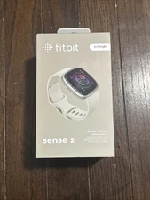 Fitbit Sense 2 Advanced Smartwatch Health and Fitness Lunar White/Platinum