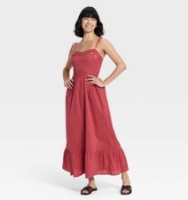 Target Universal Thread Women’s l Pink Lace Cami Midi A-Line Dress Size Medium