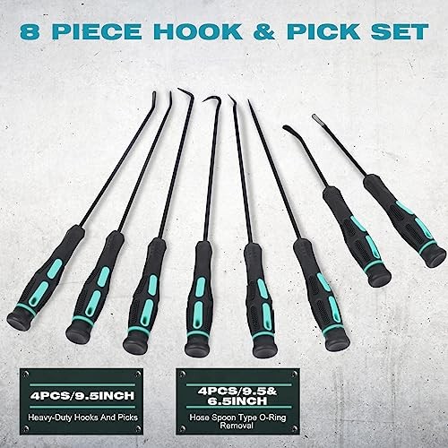 8PCS Pick and Hook Set, Pick Tool Set for Car Auto Oil Seal/O-Ring Seal Gasket 