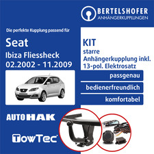Für SEAT Ibiza Fliessheck III Typ 6L1 02-09 AHK starr +13pol spez E-Satz TOP