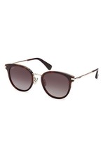 New Max Mara Women 54mm Round Sunglasses Authentic Dark Havana / Gradient Brown