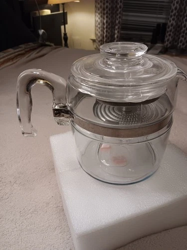 vintage pyrex glass percolator coffee pot 6 cup 7756-B