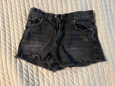 Zara Black Denim Cutoff Shorts Girls Size 13-14