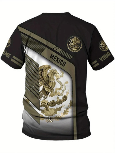 Mexican Men Aztec Eagle Snake T-Shirt Multicolor Size X-Large - Picture 2 of 3
