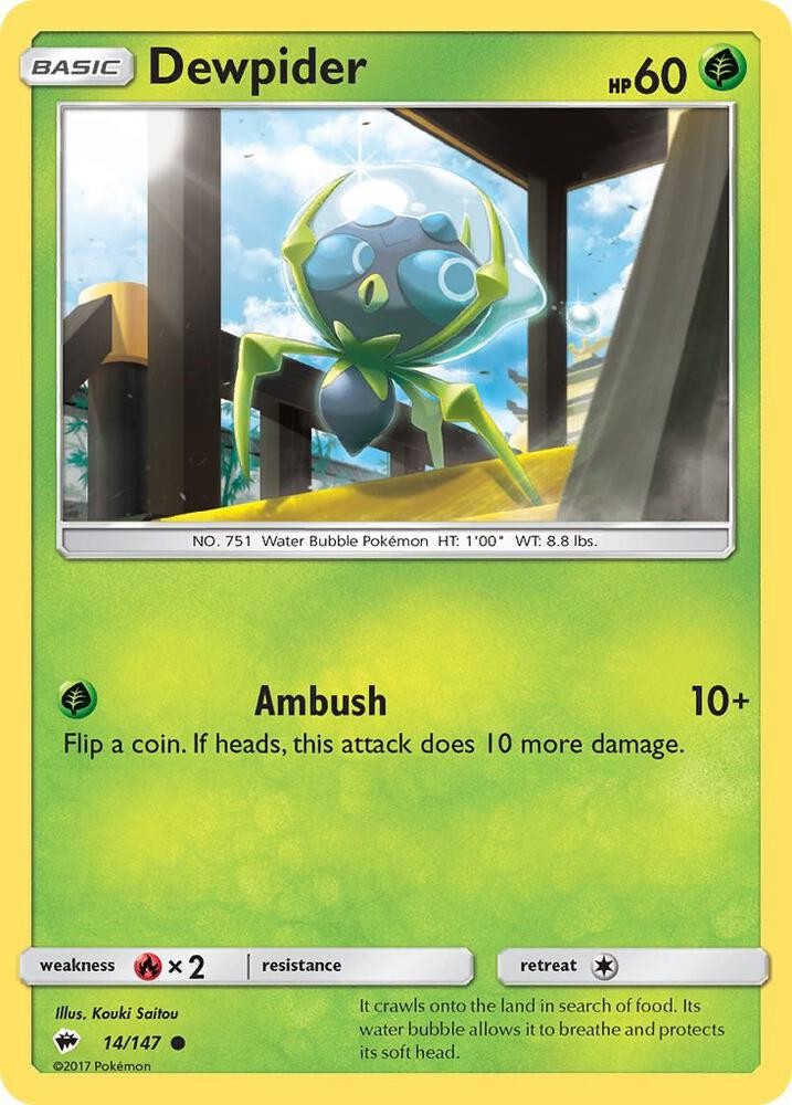 Dewpider Common SM - Burning Shadows 14/147 NM