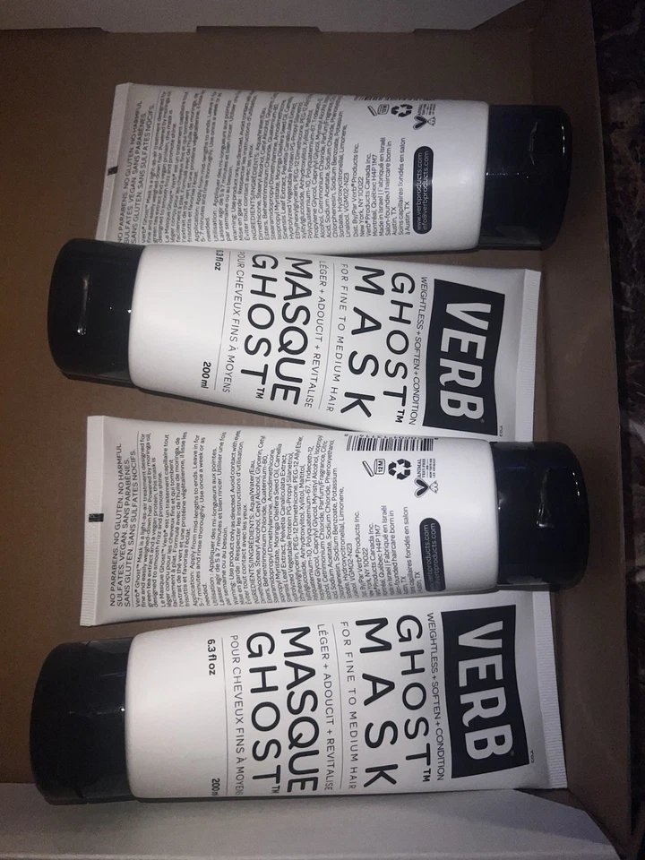 Verb Ghost Hair Mask 200ml 4Pack | Weightless Softening Conditioner | New Sealed - Image 2 of 4