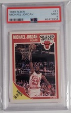 1989-90 Fleer #21 Michael Jordan HOF Chicago Bulls PSA 9 Mint