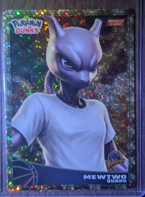 SP Steph Curry x MEWTWO /100 Pokemon RC Prism RARE Jewel Rookie Sticker Vending 
