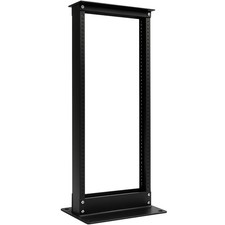 4' Two Post Aluminum Network Rack - Black - 19" 24U 