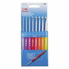 PRYM Crochet Hooks Set of 8 For Wool Soft Touch - Sizes 2mm-6mm - 195970