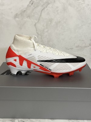 Nike Zoom Superfly 9 Elite FG Soccer Cleats White Red DJ4977-600 Men Size 8