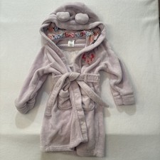 Disney Minnie Mouse Pink Minky Fleece Girl's Bathrobe, Robe SZ 6