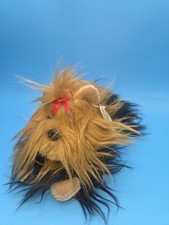 Miyoni By Aurora 11" Yorkshire Terrier Dog Plush Stuffed Animal Toy w Red Bow
