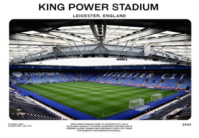 King Power Stadium Leicester City Fußball Kunst Poster -...