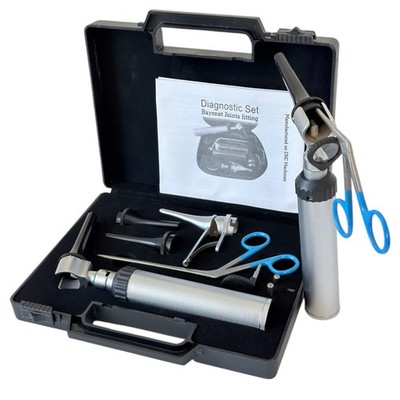 Veterinary Otoscope Set 10PC ENT Diagnostics For Animals Specula+Alligator Fcps