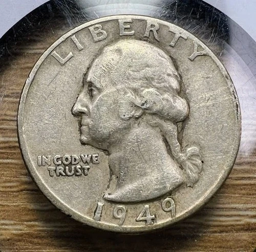 1949-D Washington Quarter - Actual Coin Shown - Free Shipping & Tracking INV#603