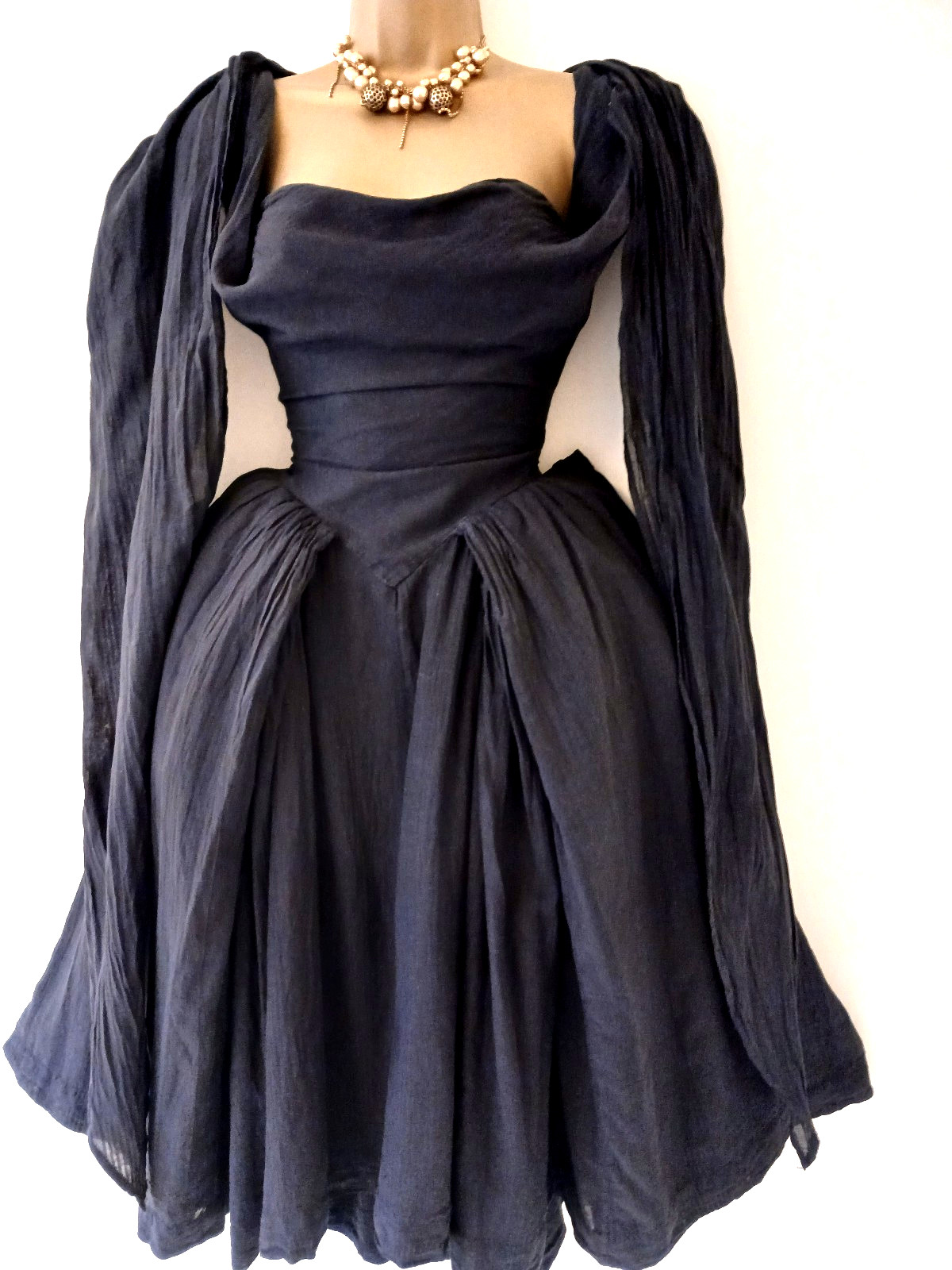 Vivienne Westwood Vintage  Fit &Flare Black Monroe Dress Size IT44 / UK 12