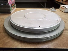 2 Vintage 16mm Metal Film Reel Canisters Empty 12-15 inch Bell Howell Opti-onics