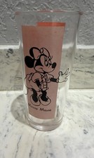 Vintage Disney MICKEY MOUSE MINNIE Glass Walt...