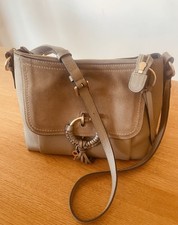 Chloé Umhängetasche Damen Leder Taupe Reiß...